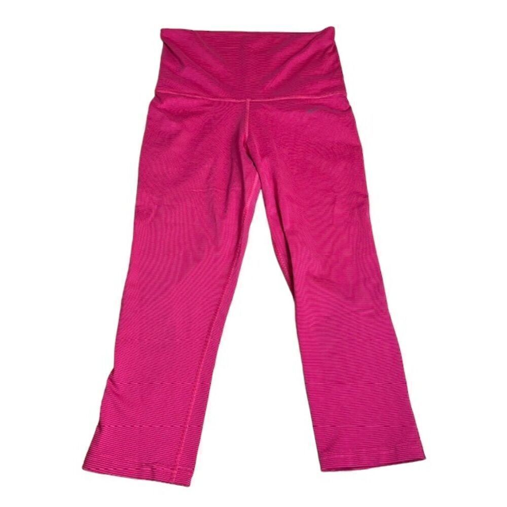 Nike Women's high rise Dri-Fit Legend 2.0 Pink Stripe Training‎ Capris size xs